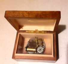 Antique wooden musical small box plays the petite valse in good condition - £27.12 GBP