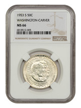 1953-S 50C Washington-Carver NGC MS66 - £142.14 GBP