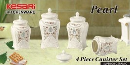 4pc Canister Set Pearl - £39.54 GBP