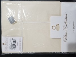 Yves Delorme Ivory King Sham Solid Piping Ecru Cotton Percale 500TC Chinon NEW - £19.66 GBP