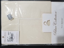Yves Delorme Ivory King Sham Solid Piping Ecru Cotton Percale 500TC Chin... - $524.61 MXN