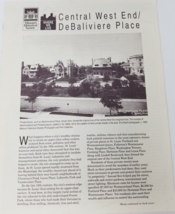 Central West End DeBaliviere Place Where We Live History Booklet 1994 - $15.15