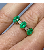 OOAK EMERALD DIAMOND 10k GOLD RING - $2,748.47