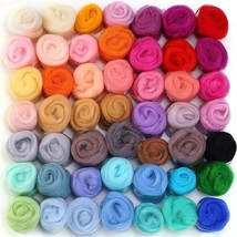 MOMODA BAODLON 50 Colors Fibre Wool Yarn Roving for Needle Felting Hand  - $33.57