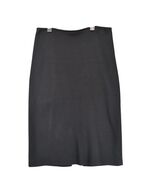 St John Straight Pencil Black Midi Skirt Size 8 Wool Blend 32&quot;W 9&quot; Slit ... - $50.19 CAD