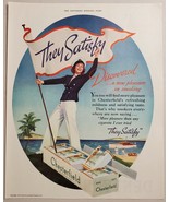 1938 Print Ad Chesterfield Cigarettes Lady Boat Captain Carton of Smokes - £12.47 GBP