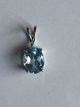 Blue topaz pendant,blue topaz jewelry,birthday gifts,WOMEN JEWELRY,BIRTH... - £88.12 GBP