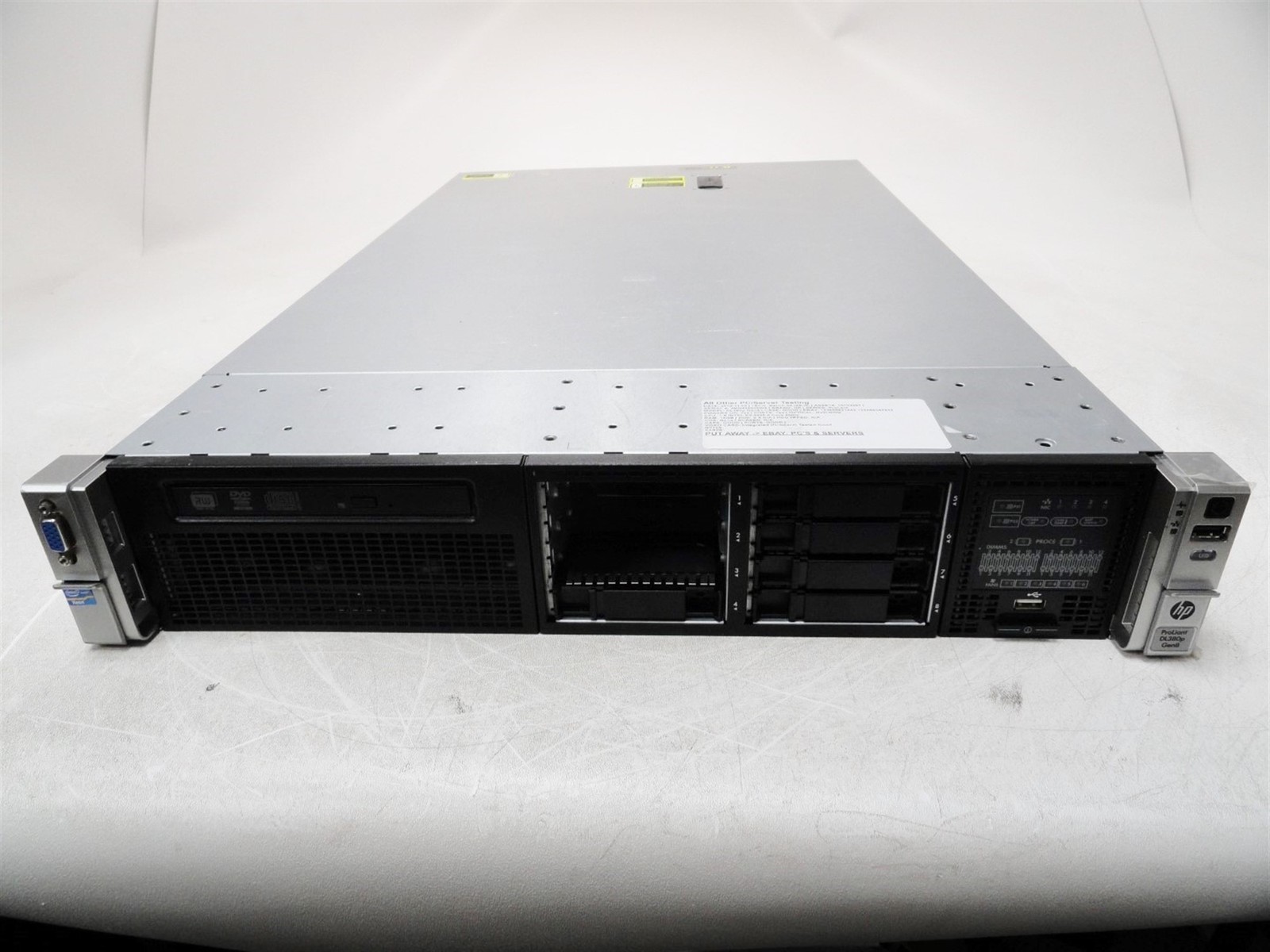 HP Proliant DL380p Gen8 1x 6 Core Xeon E5-2620 2.0GHz 16GB 0HD Boots - $107.76
