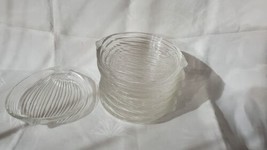Mikasa Clear Glass Round Dish Frosted Handles 7&quot; - £59.25 GBP