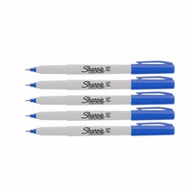 Sharpie Permanent Markers, Ultra Fine Point, 5-Count (BLUE) - £11.06 GBP