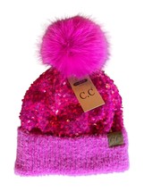 Cc Beanies women&#39;s sequin winter beanie in Pink - size One Size - £26.67 GBP