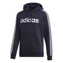adidas Essentials Men&#39;s 3-Stripes Pullover Hoodie DU0494 Legend Ink/Whit... - $29.70