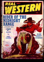 Real Western 1940 Nov Pulp Mag Violent Gunfight Action Fn - £24.91 GBP