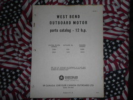 1965 Ouest Bend Chrysler Hors-Bord 12 HP Parties Catalogue - £15.97 GBP