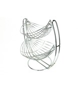 Countertop Double-Tier Hanging Fruit Basket, Chromed Wire, Hammock Style... - $276.82 MXN