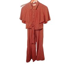 Maeve Anthropologie Floral Print Tie Front Blouse Top &amp; Pants Set - $14.99