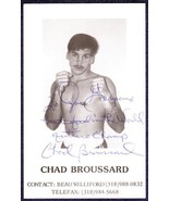 Boxer &quot;Bad&quot; Chad Broussard Signed Photo - Joe Graziano Collection - $17.50