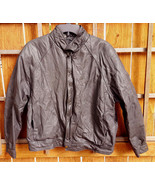 Wilsons Suede &amp; Leather Jacket-46-Black-Pockets-Zipper-Distressed-No Lin... - $38.35 CAD