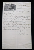 Antique 1910 S.P. HORR Letterhead ~ Dry Goods Groceries ~ Maple Rapids, MI - £25.80 GBP