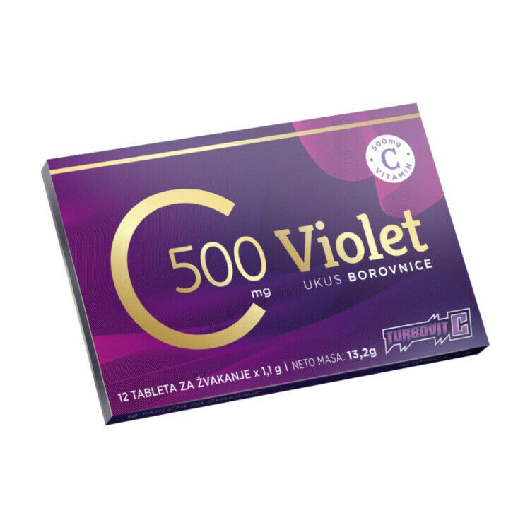 3X TurboVit C Violet 12 chewable tablets - $24.44