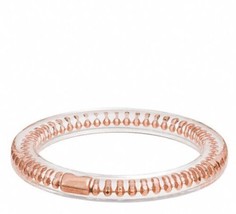 Coach Authentic  Rose gold Ball chain Plaque Resin Bangle NWT - £39.55 GBP