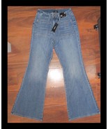 Express 70&#39;s Flare Mid Rise Flexx Hyper Stretch Blue Jeans M Short 6/8/1... - €34,10 EUR