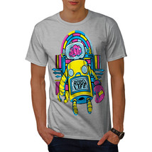 Wellcoda Robo Life Retro Geek Mens T-shirt, Robo Graphic Design Printed Tee - $18.61+