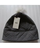 UGG Beanie Hat Quilted Pom Pom Water Resistant Fabric Black or Gray New $75 - $1,225.94 MXN