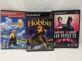 *AS IS* Lot Of (3) Playstation 2 Video Games Hobbit Justice League Final Fantasy - £18.86 GBP