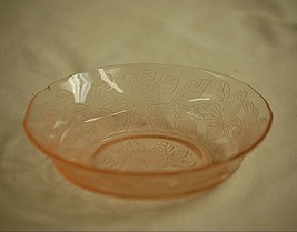 Old Vintage MacBeth Evans Dogwood Pink 5-5/8&quot; Cereal Bowl Pink Depression Glass - £11.84 GBP