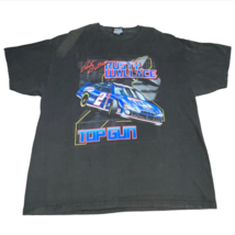 Vintage Rusty Wallace Top Gun Miller Lite Racing Tee XL Black Chase Graphic - £23.50 GBP