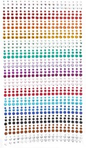 Self Adhesive Rhinestone Stickers 15 Colors 900pcs DIY Face Gems Body Stickers N - £17.31 GBP