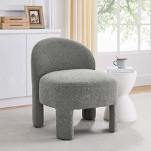 Hoop Gauze Lounge Chair With Soft Cushion And Backrest Grey - $8,910.01 MXN