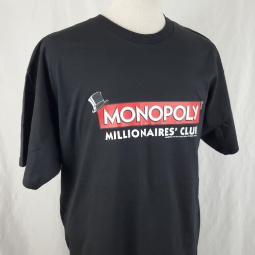 Primary image for Monopoly Millionaires Club T-Shirt XL Black Cotton Indiana Hoosier Lottery Promo