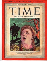 Time Pacific Overseas Edition, 1946, Nov 11, Metropolitan&#39;s Helen Traubel - £7.55 GBP