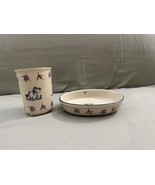 Disney Parks Winnie the Pooh Ceramic Soap Dish and Bathroom Cup Set New ... - $49.90