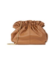 Loeffler Randall Willa Clutch Safari Brown Leather w/ Chain Strap - New - $176.39