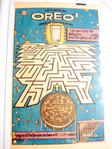 1985 Color Ad Nabisco Brands Oreo Maze - £6.28 GBP