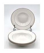 Mikasa Ultima+ CAMEO PLATINUM HK301 Rimmed Soup Bowl(s) Set Of 4 New w s... - $49.99