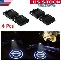 4x Pieces Nissan Logo Wireless Car Door Welcome Laser Projector Shadow LED Light - £30.73 GBP