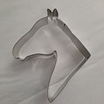 Horsehead Cookie Cutter Metal Silver Equine Animal Lover - £8.56 GBP