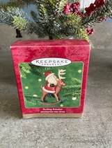 Hallmark Keepsake Christmas Ornament Santa Claus Rocking Reindeer 2001 V... - $6.64
