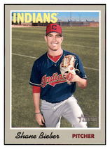 2019 Topps Heritage Shane Bieber    Cleveland Indians #112 Baseball card   TMH1C - $1.65