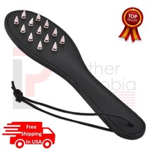 Real Cow Leather Spiked Paddle Belting Leather Slapper BDSM Paddles for Couples - £15.84 GBP