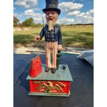 Vintage UNCLE SAM Mechanical Eagle plastic Bank - $18.69