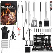 Grill Set Bbq Tools Grilling Tools Set Gifts For Men, 34Pcs Stainless Steel Gril - £54.34 GBP