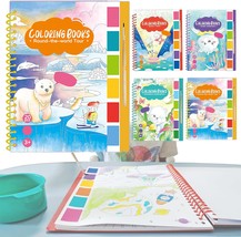 Pocket Watercolor Painting Book for Toddlers Paint with Water Book Art S... - £17.29 GBP