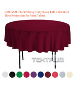Tektrum 70&quot; Round Polyester Tablecloth -Thick/Heavy Duty/Long Life - Bur... - $24.90 CAD