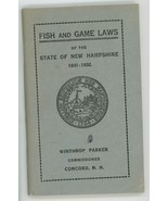 1931 32 New Hampshire Fish Game Laws booklet vintage sporting collectable - £11.19 GBP