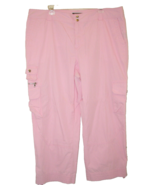 Lauren Ralph Lauren Women Pants 18W Pink Adjustable Crop Cargo Pockets 4... - £34.95 GBP